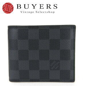 Louis Vuitton Portefeuille Wallet Amerigo NM Graphite Black Gray Accessory